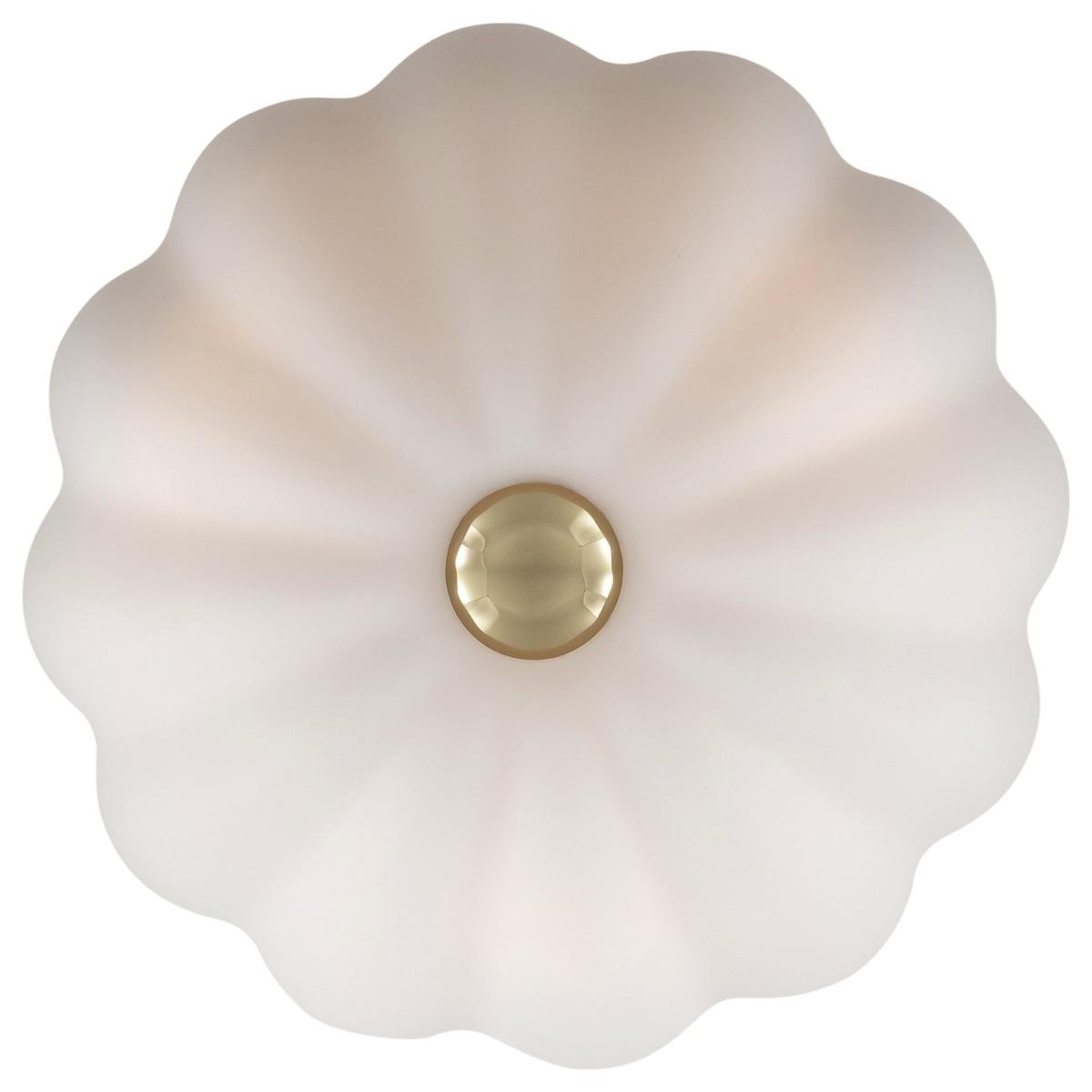 houseof Flower Metal & Glass Flush Ceiling Light - White – image 5