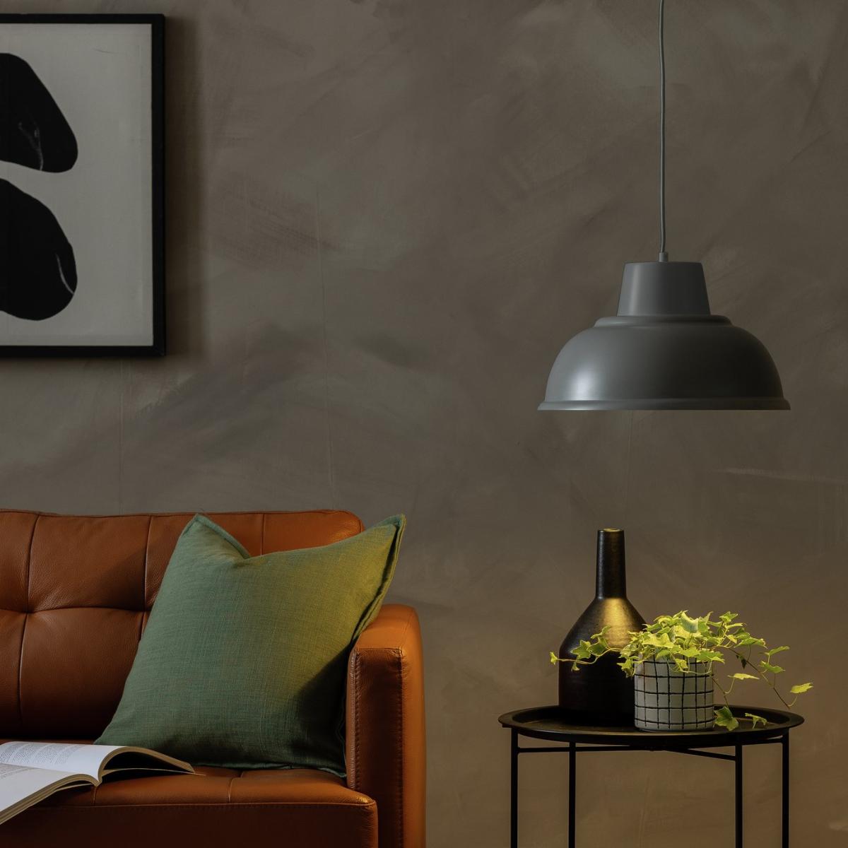 Habitat Benson Steel Pendant Light - Grey – image 2