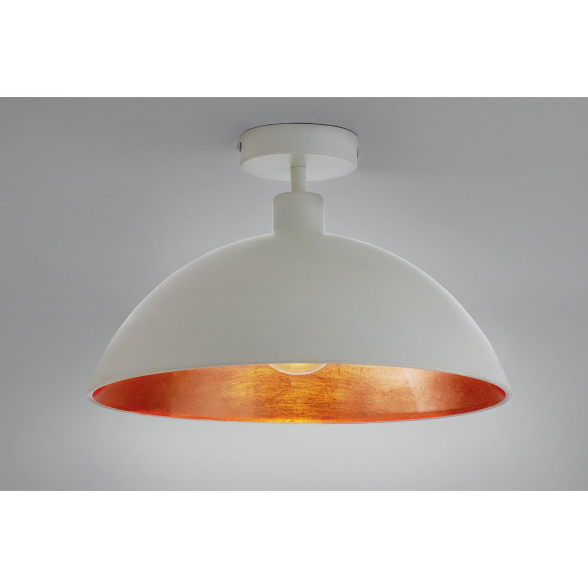 Habitat Yuno Leaf Flush to Ceiling Light - White & Copper – image 2