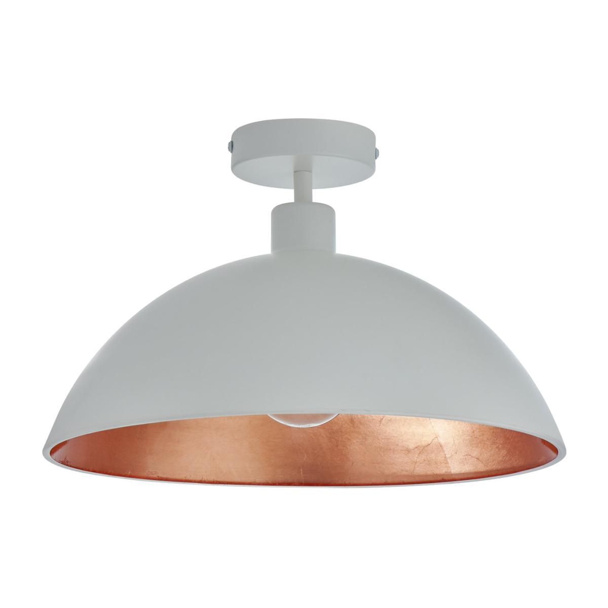 Habitat Yuno Leaf Flush to Ceiling Light - White & Copper – image 1