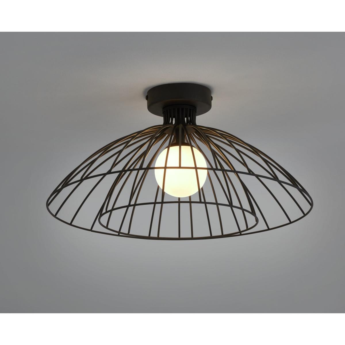 Habitat Kiso 2 Tier Opal Flush to Ceiling Light - Black – image 2