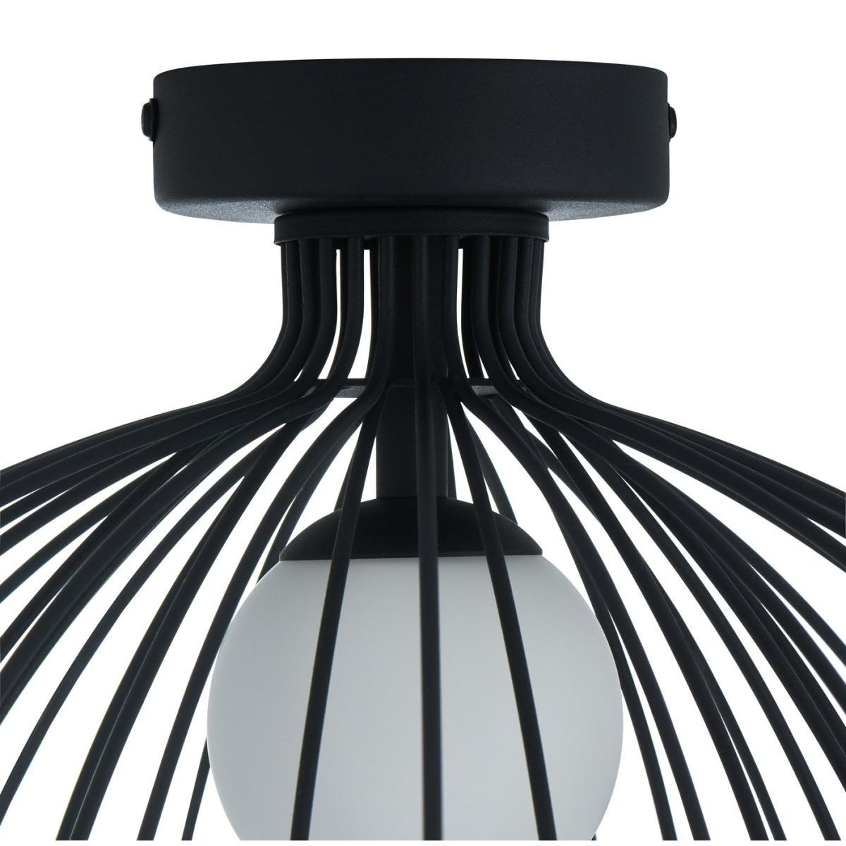 Habitat Kiso 2 Tier Opal Flush to Ceiling Light - Black – image 3