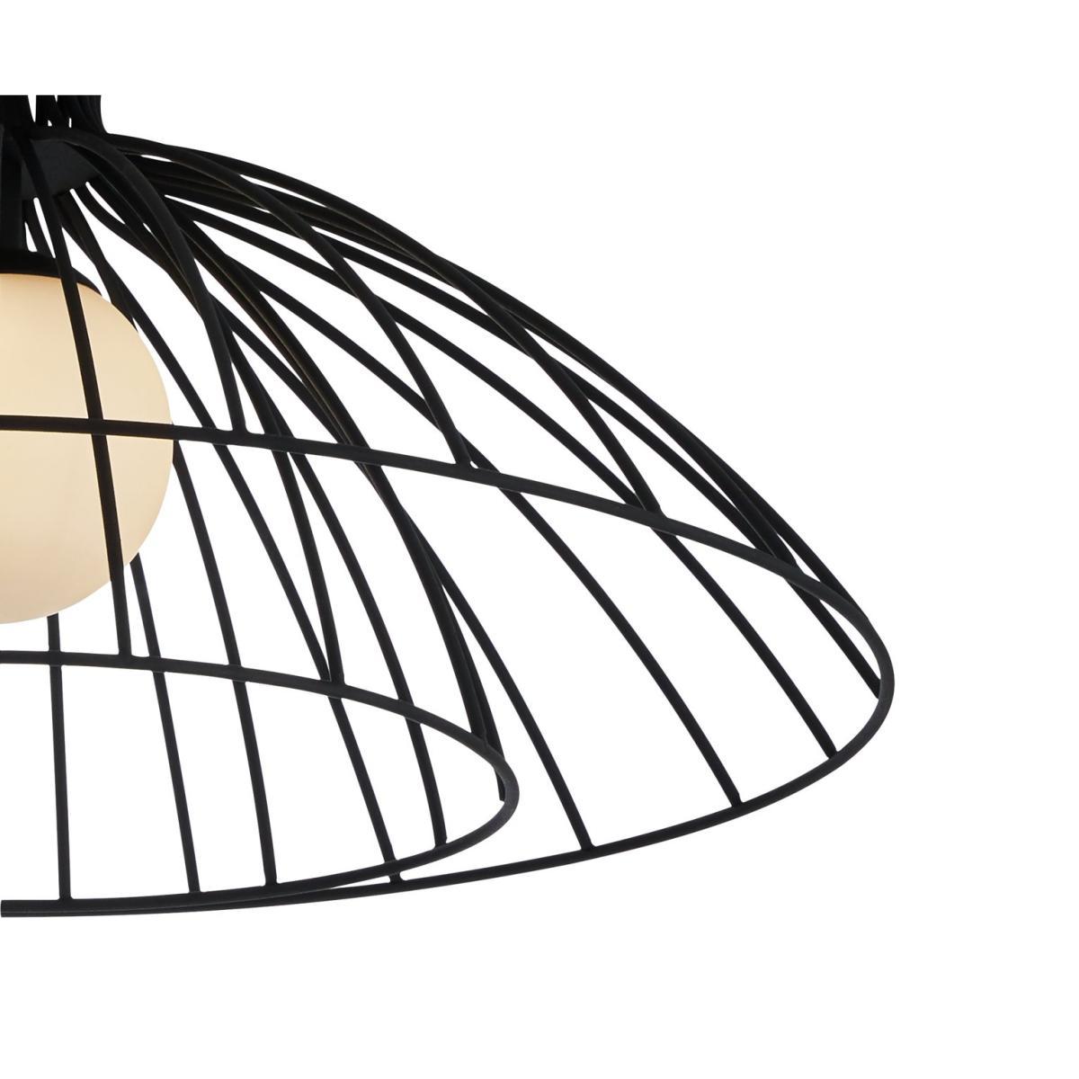 Habitat Kiso 2 Tier Opal Flush to Ceiling Light - Black – image 4