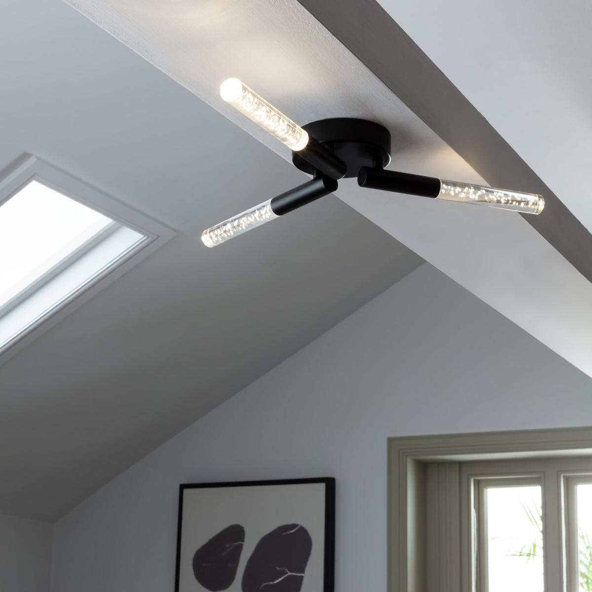 Habitat Bubble Metal LED Flush to Ceiling Light - Black – image 2