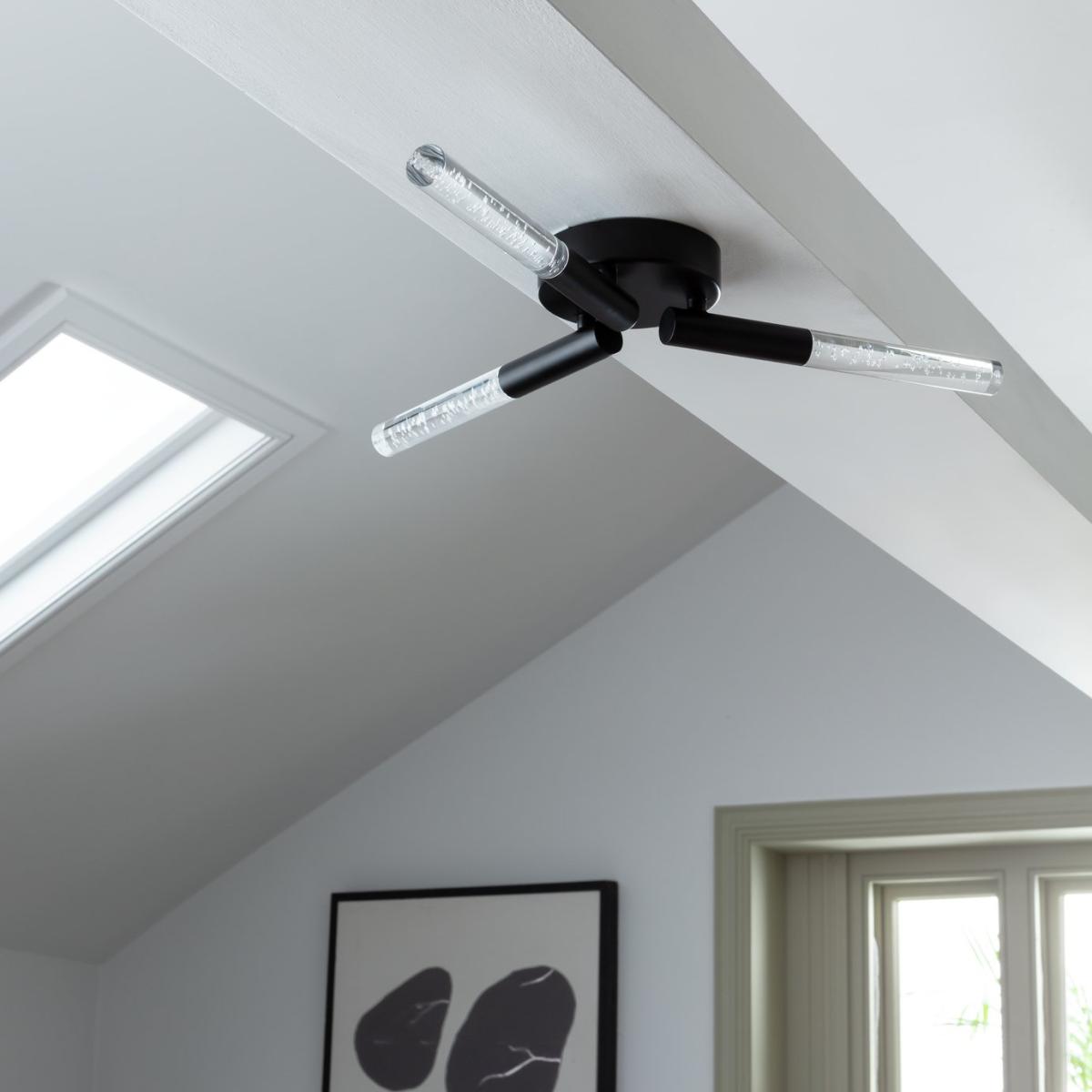 Habitat Bubble Metal LED Flush to Ceiling Light - Black – image 1