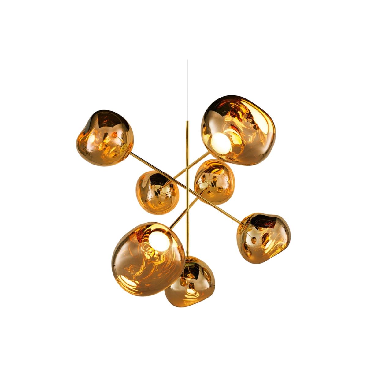 Tom Dixon Melt LED Chandelier Gold Large - Heal's UK Lighting – image 1