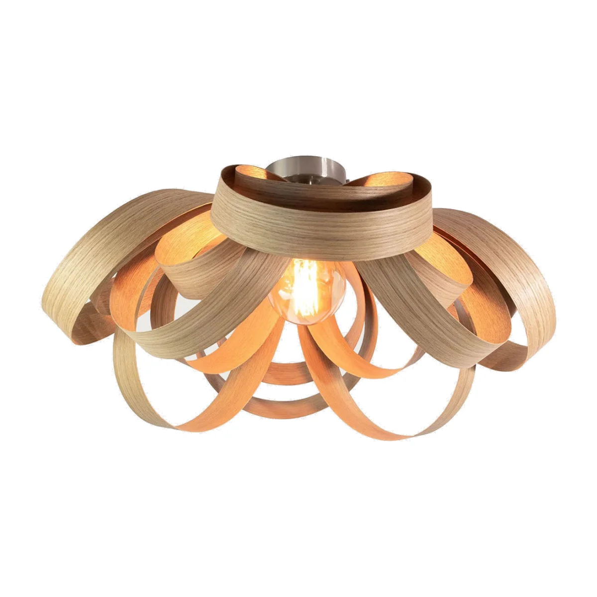 Heal's Skipper Flush Ceiling Light Oak – image 1
