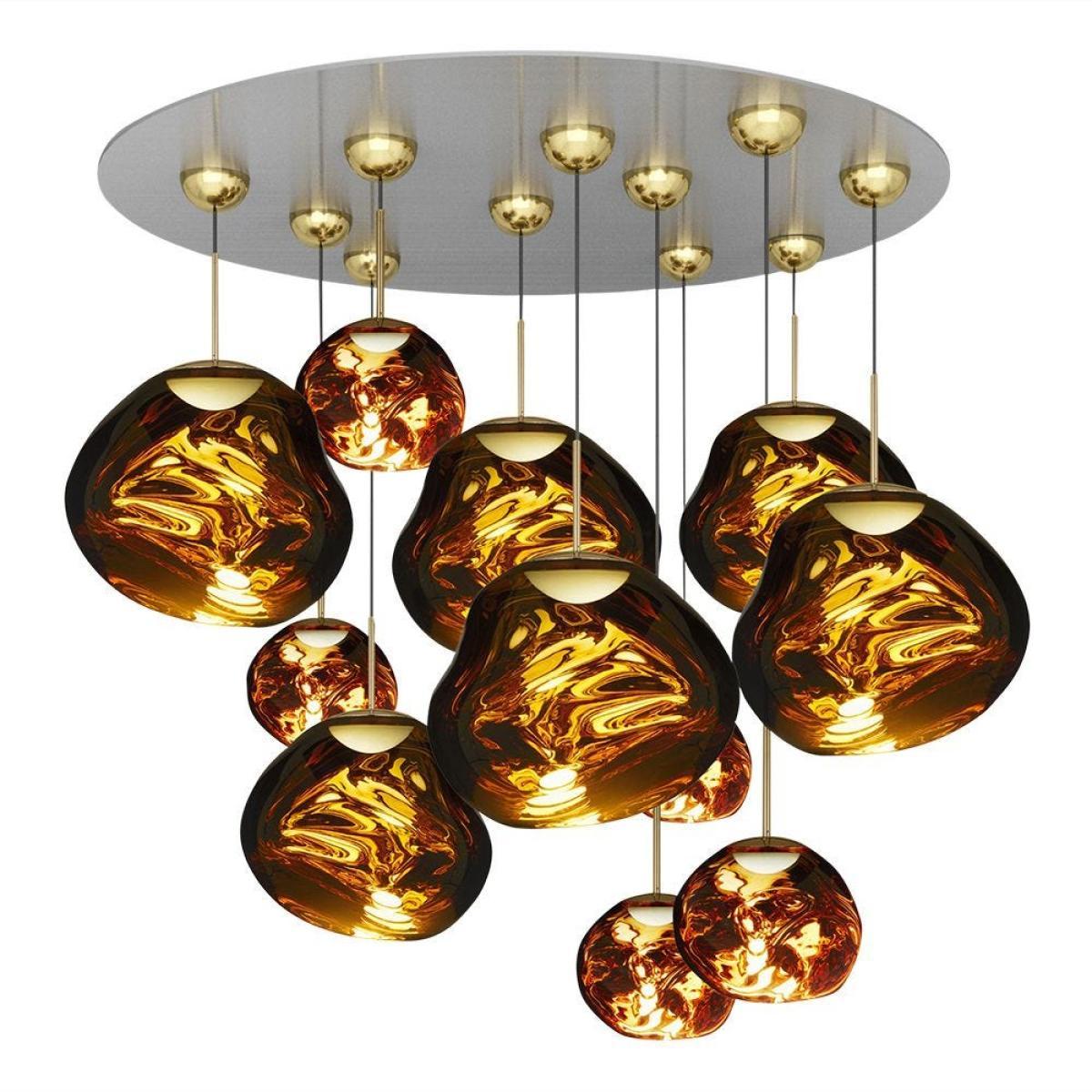 Tom Dixon Melt Mega Pendant System Gold LED - Heal's UK Lighting – image 2