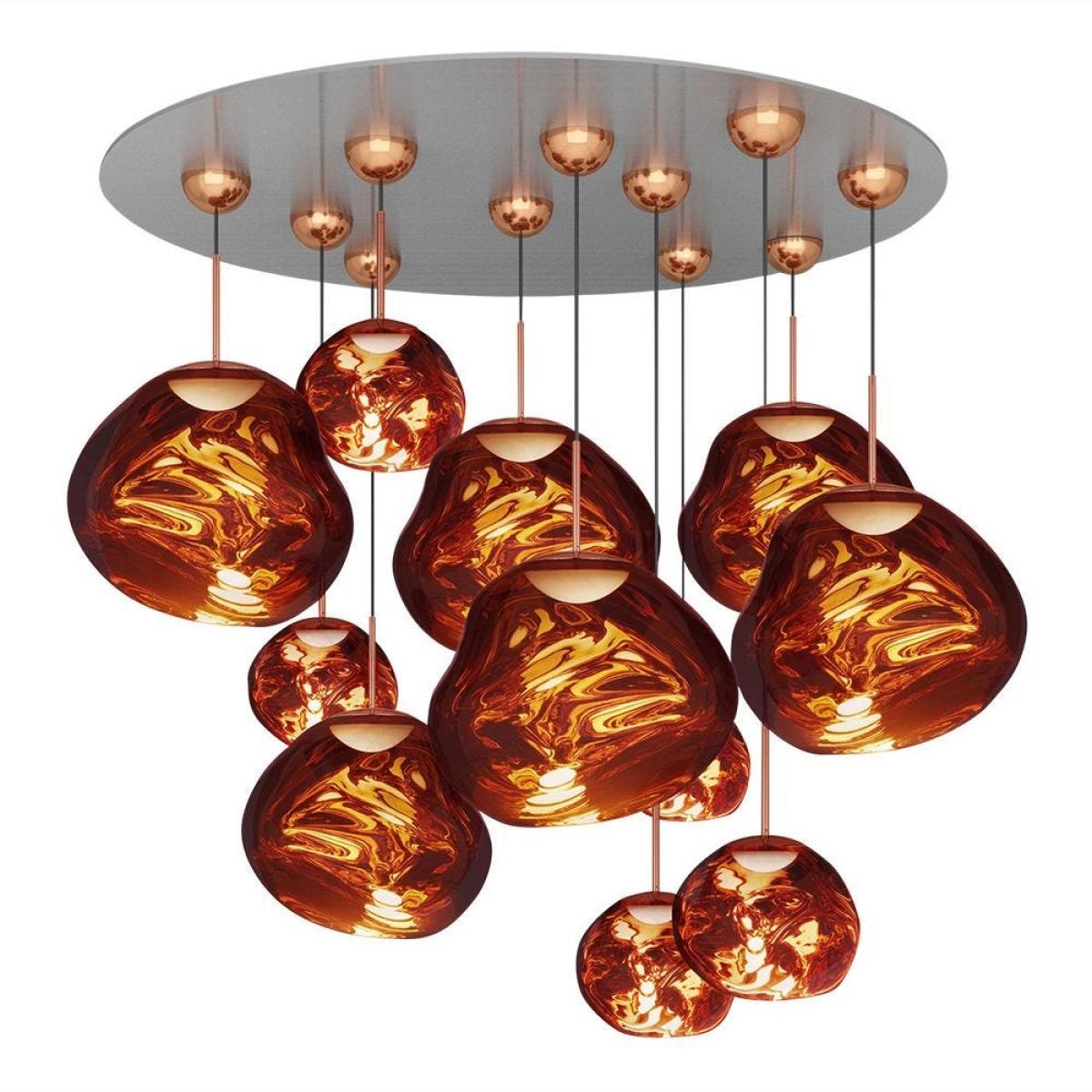 Tom Dixon Melt Mega Pendant System Gold LED - Heal's UK Lighting – image 3