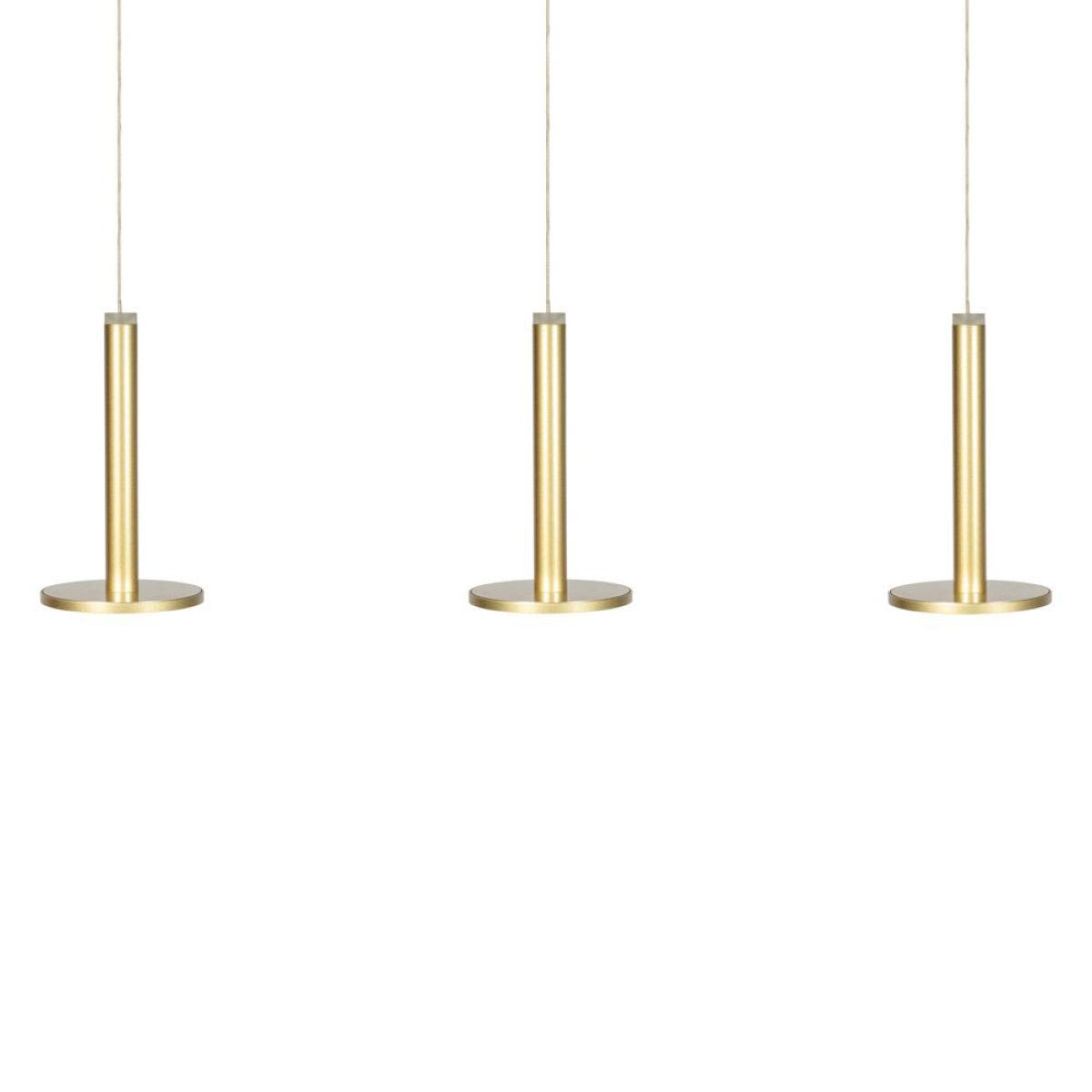 Heal's Disc 3 Long LED Pendant Satin Gold – image 2