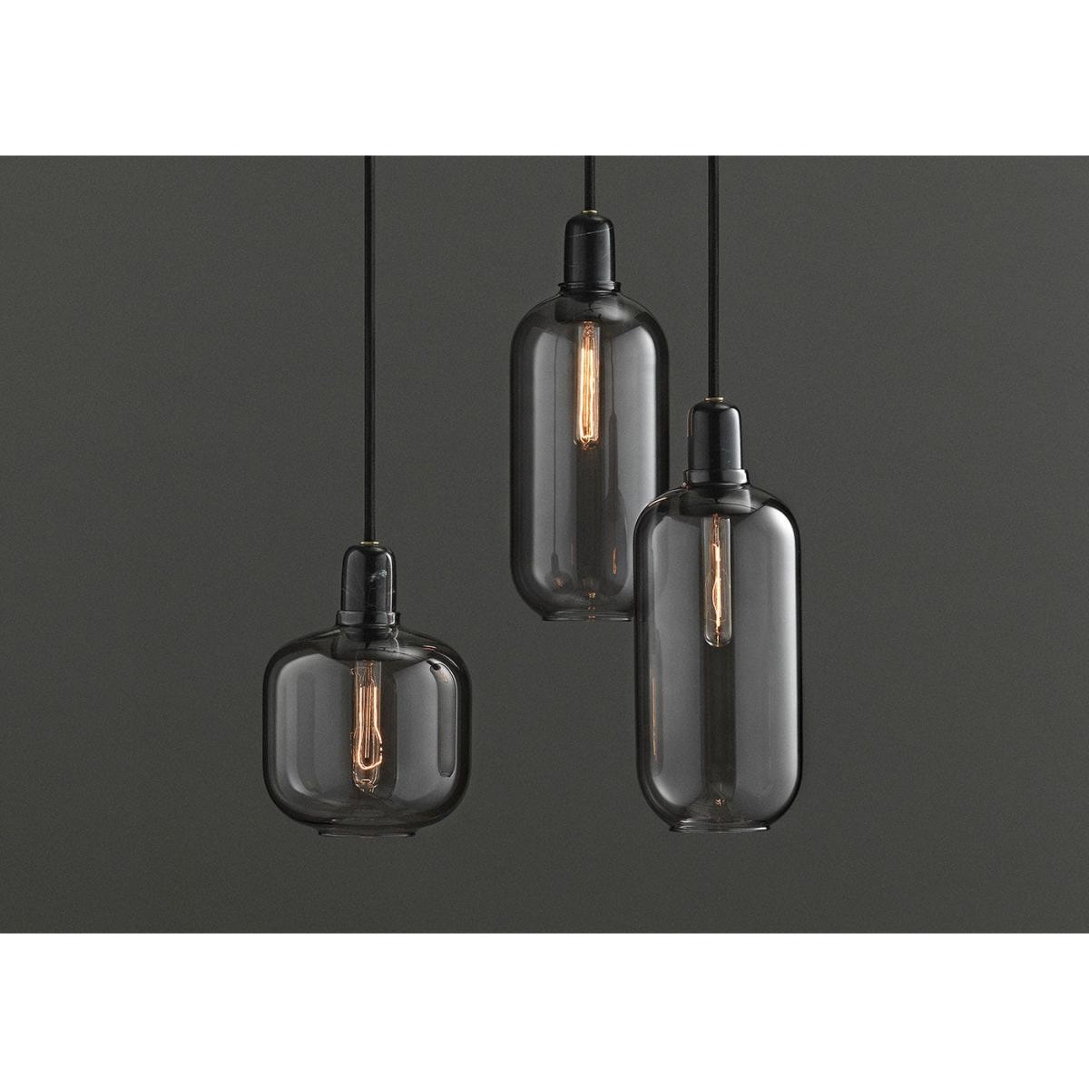 Normann Copenhagen Amp Pendant Light Large Smoke and Black - Heal's UK Lighting – image 4