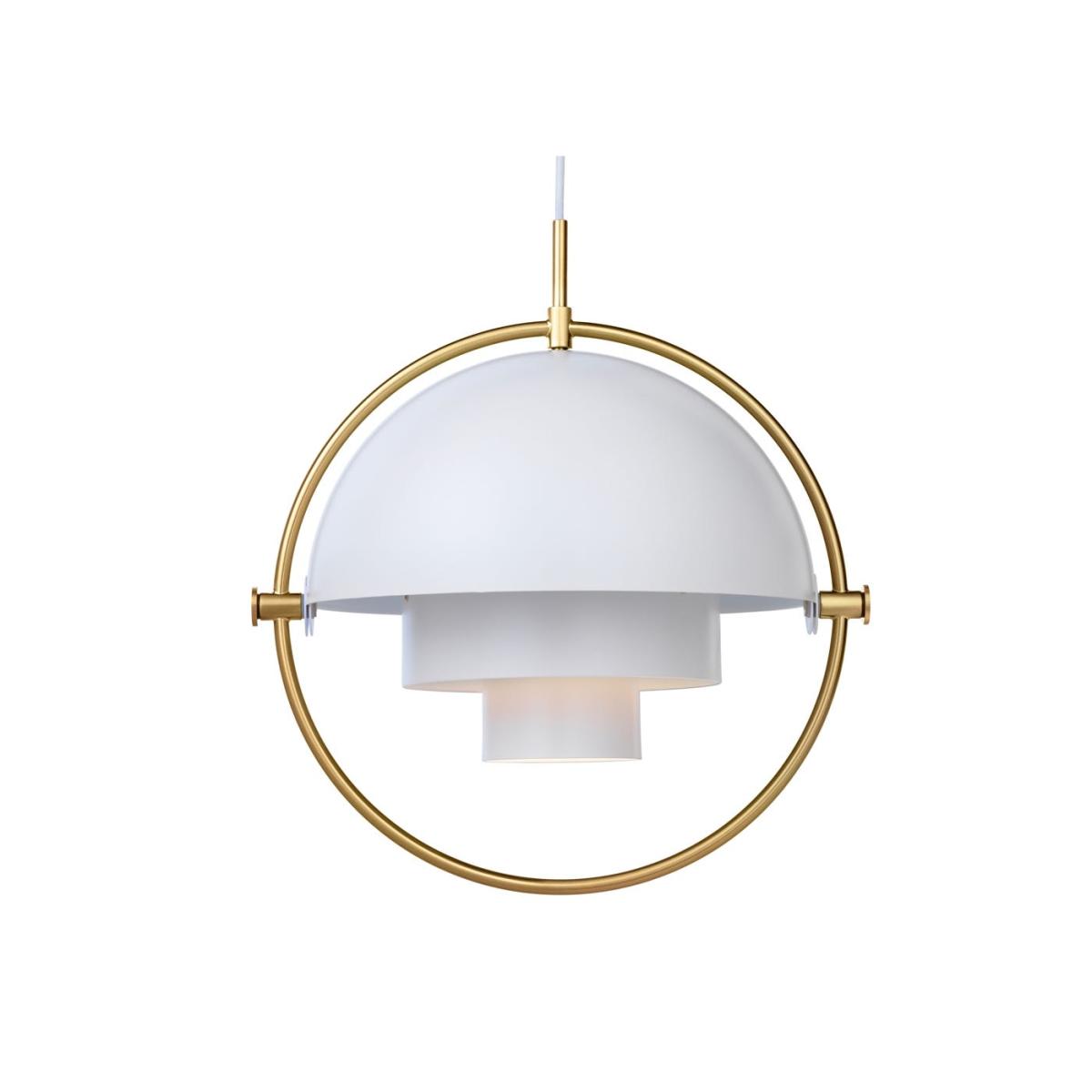 Gubi Multi-Lite Pendant Brass Base White Shade – image 2