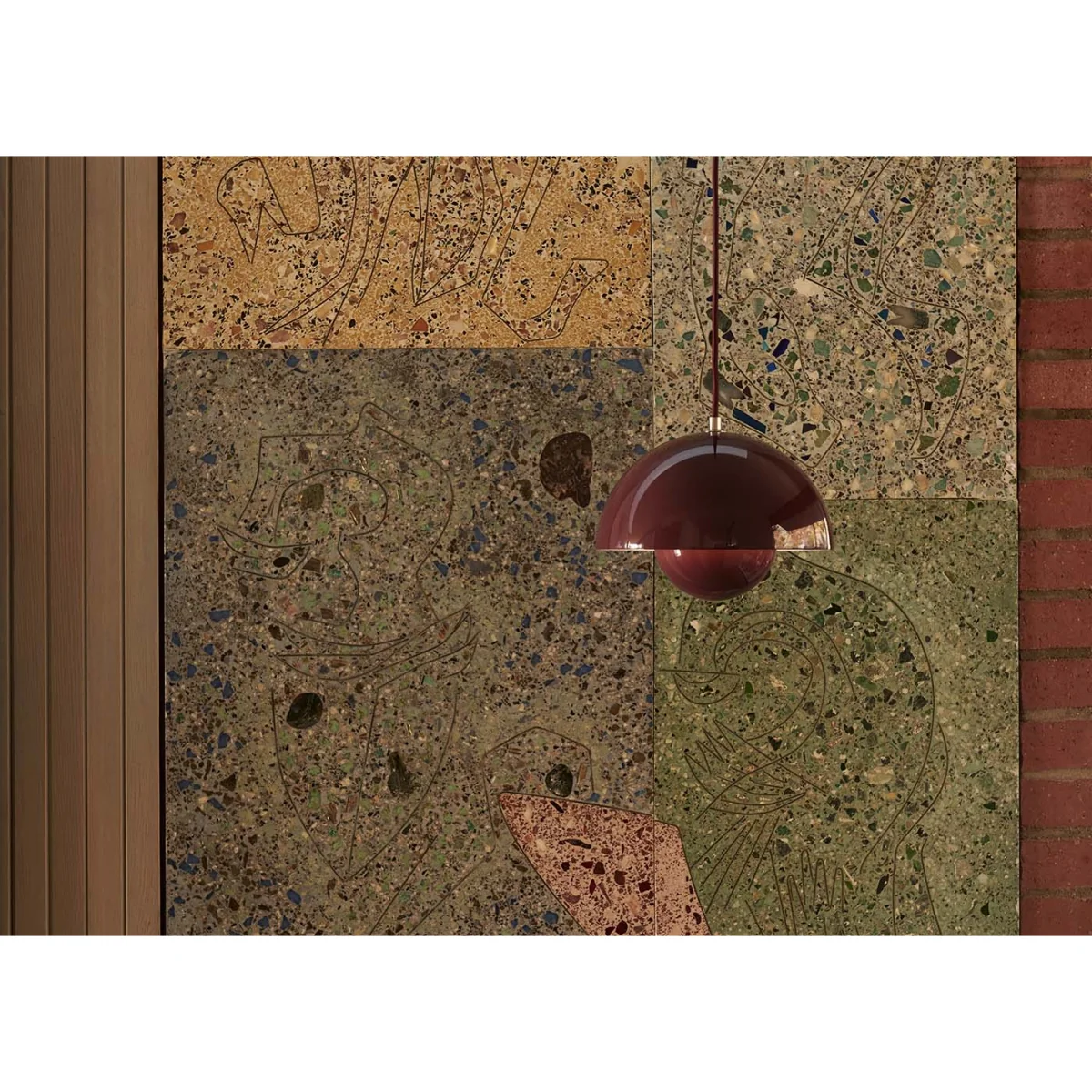 Heal's Flowerpot Pendant Light VP1 Dark Plum – image 2