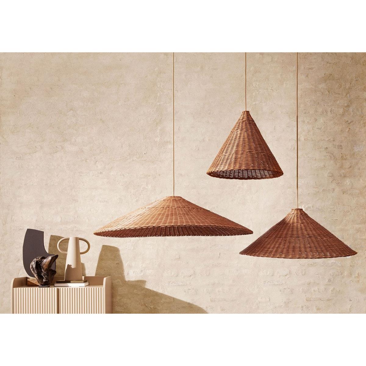 ferm LIVING Dou Rattan Lampshade Medium - Heal's UK Lighting – image 3