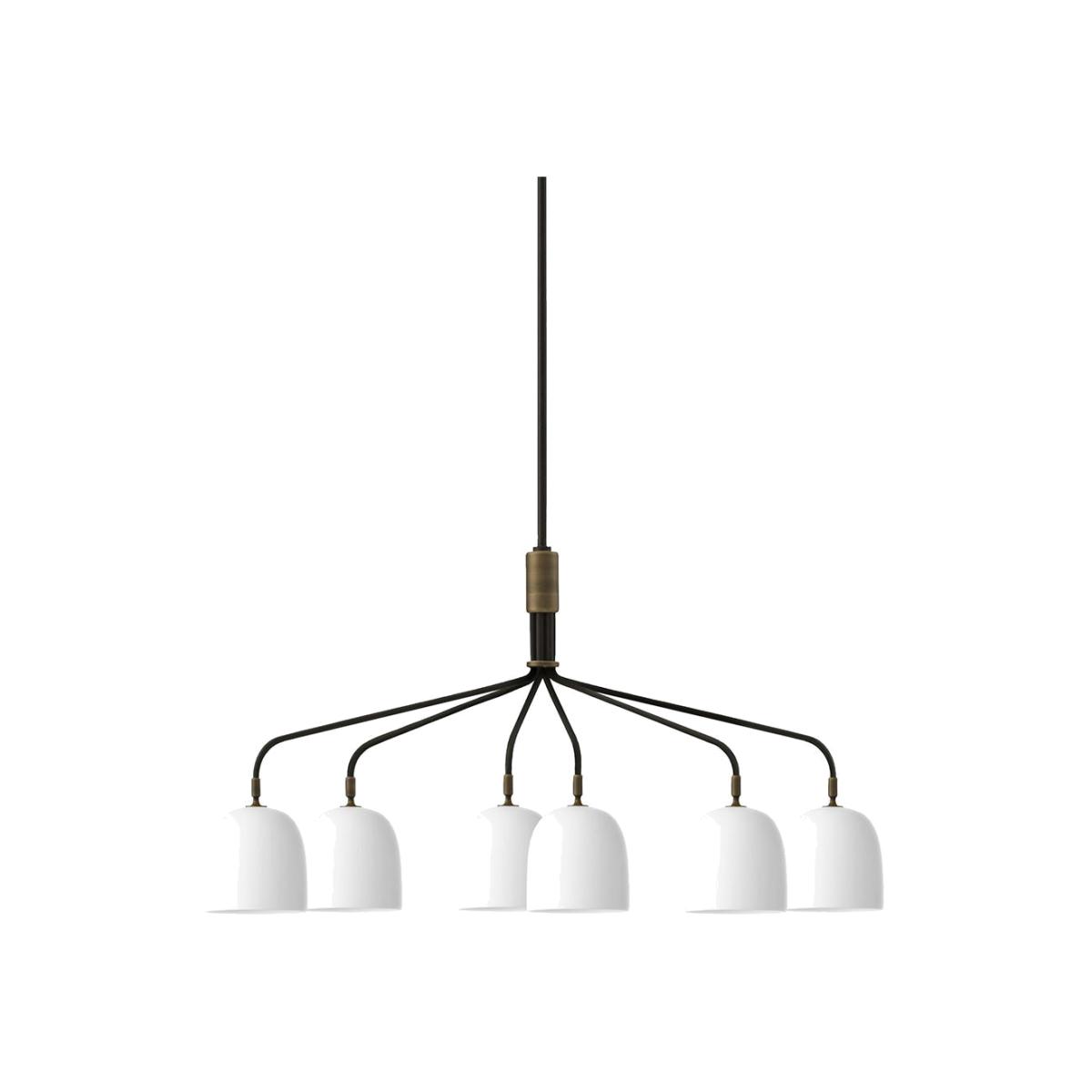 Gubi Howard Chandelier 6 Arm Bone China – image 1