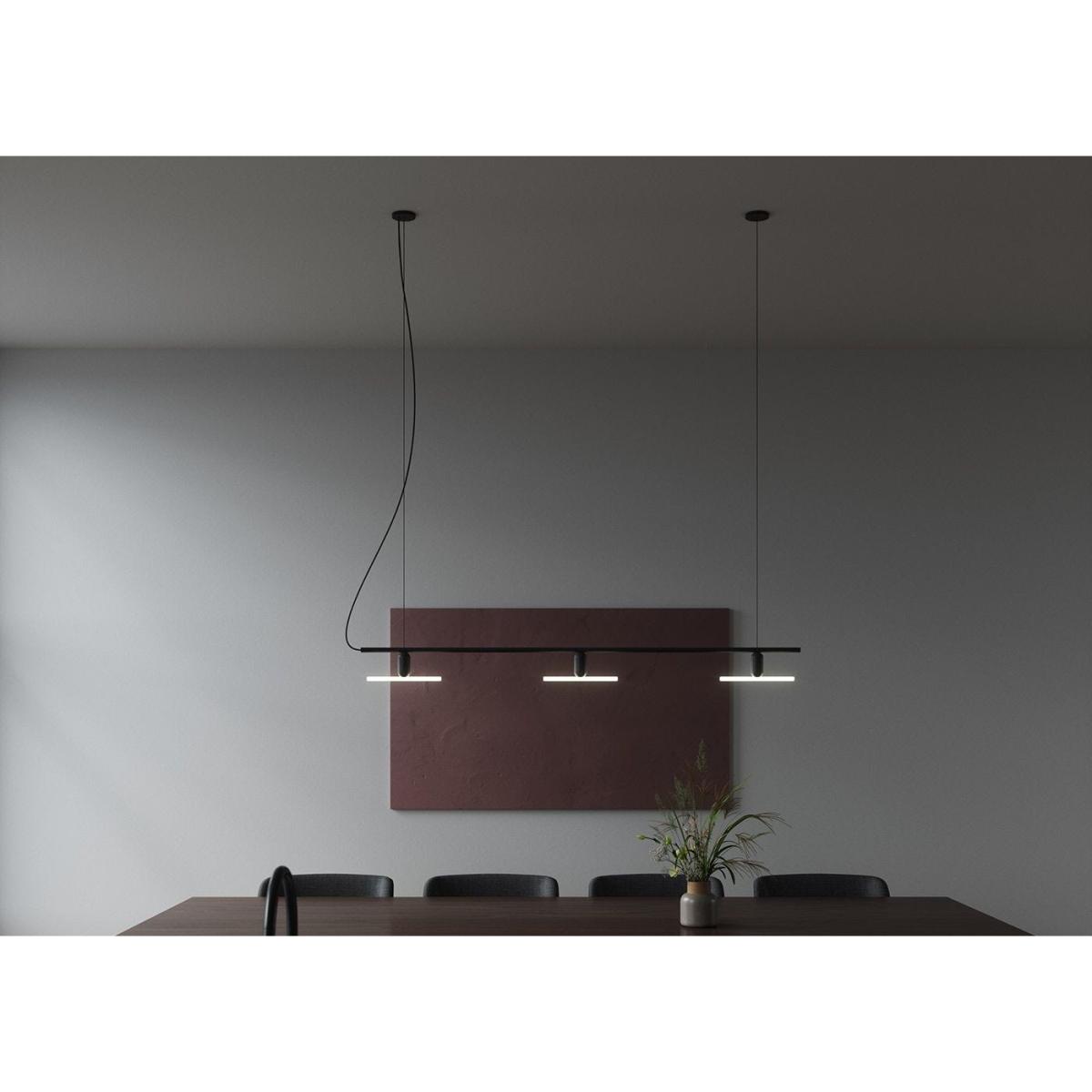 Beem Linear 3 Bulb Chandelier Black Smile 04 - Heal's UK Lighting – image 2