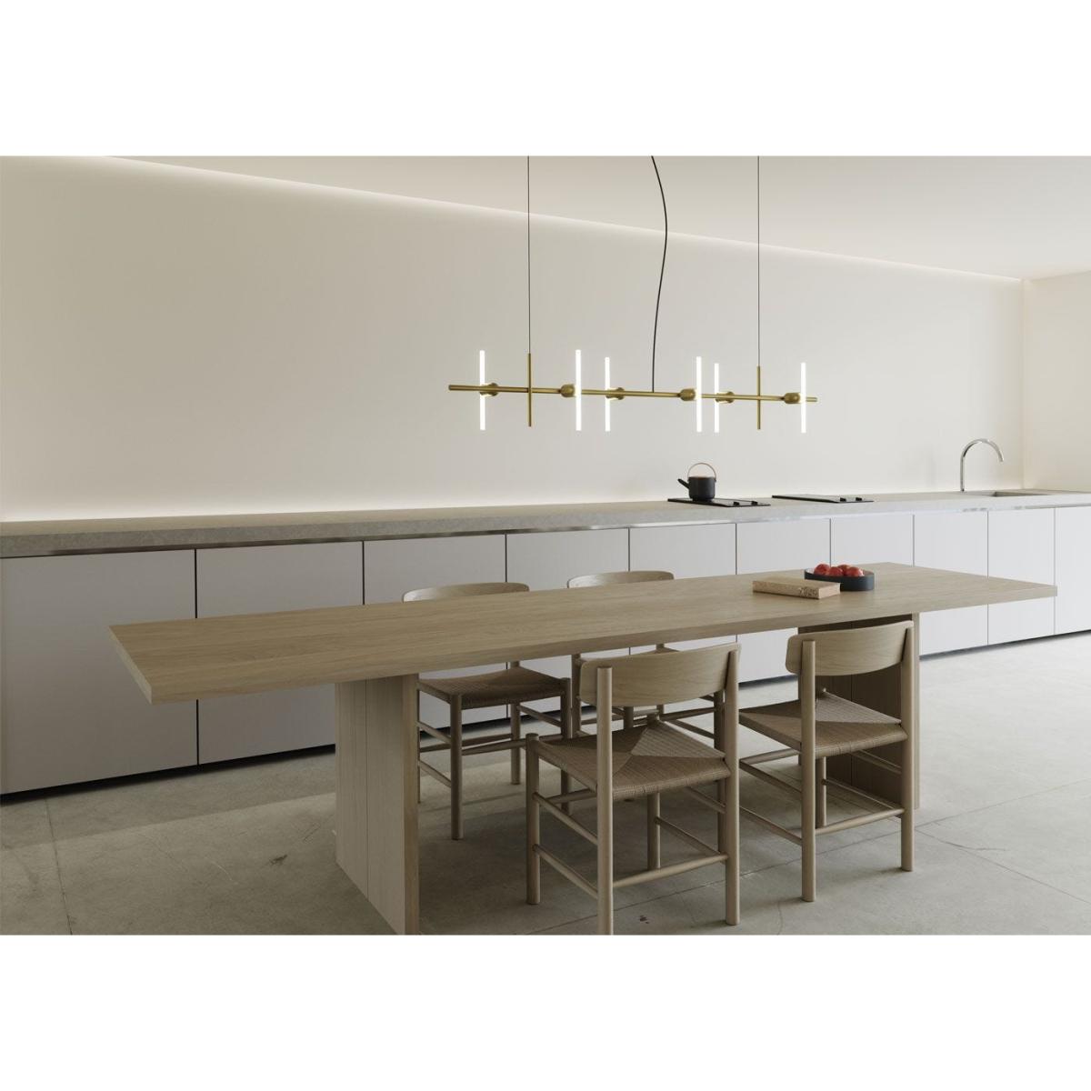 Beem Aerial 6 Bulb Chandelier Brass - Heal's UK Lighting – image 2