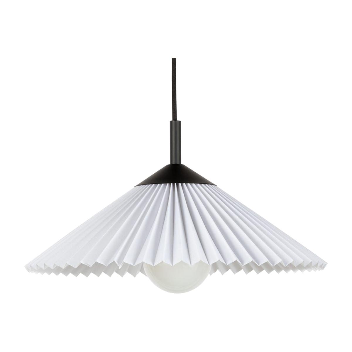Heal's Pleated Pendant Light Black/White – image 1