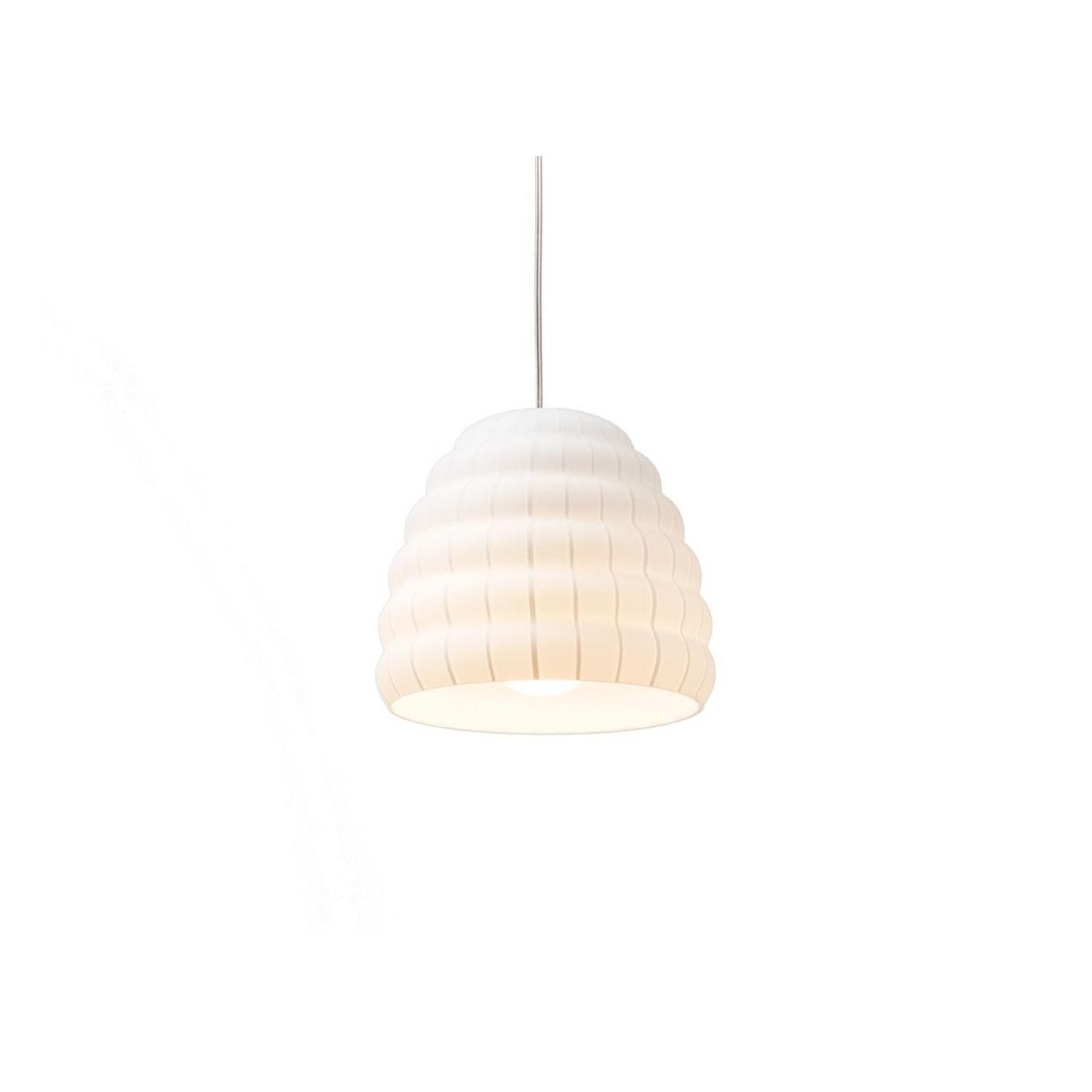 Established & Sons Filigrana S4 Ellipse Pendant Light White/Tobacco – image 2