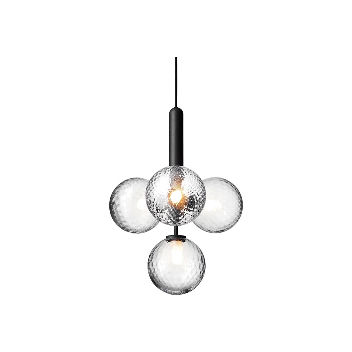 Nuura Miira 4 Pendant Light Rock Grey Optic Clear Shade – image 1