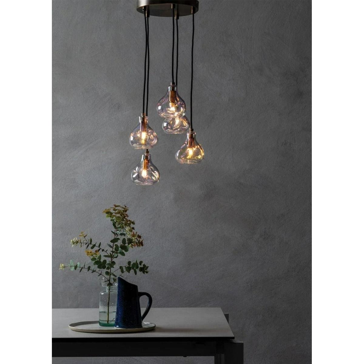 Heal's Bolha Chandelier 5 Pendant Light Petrol - Heal's UK Lighting – image 3