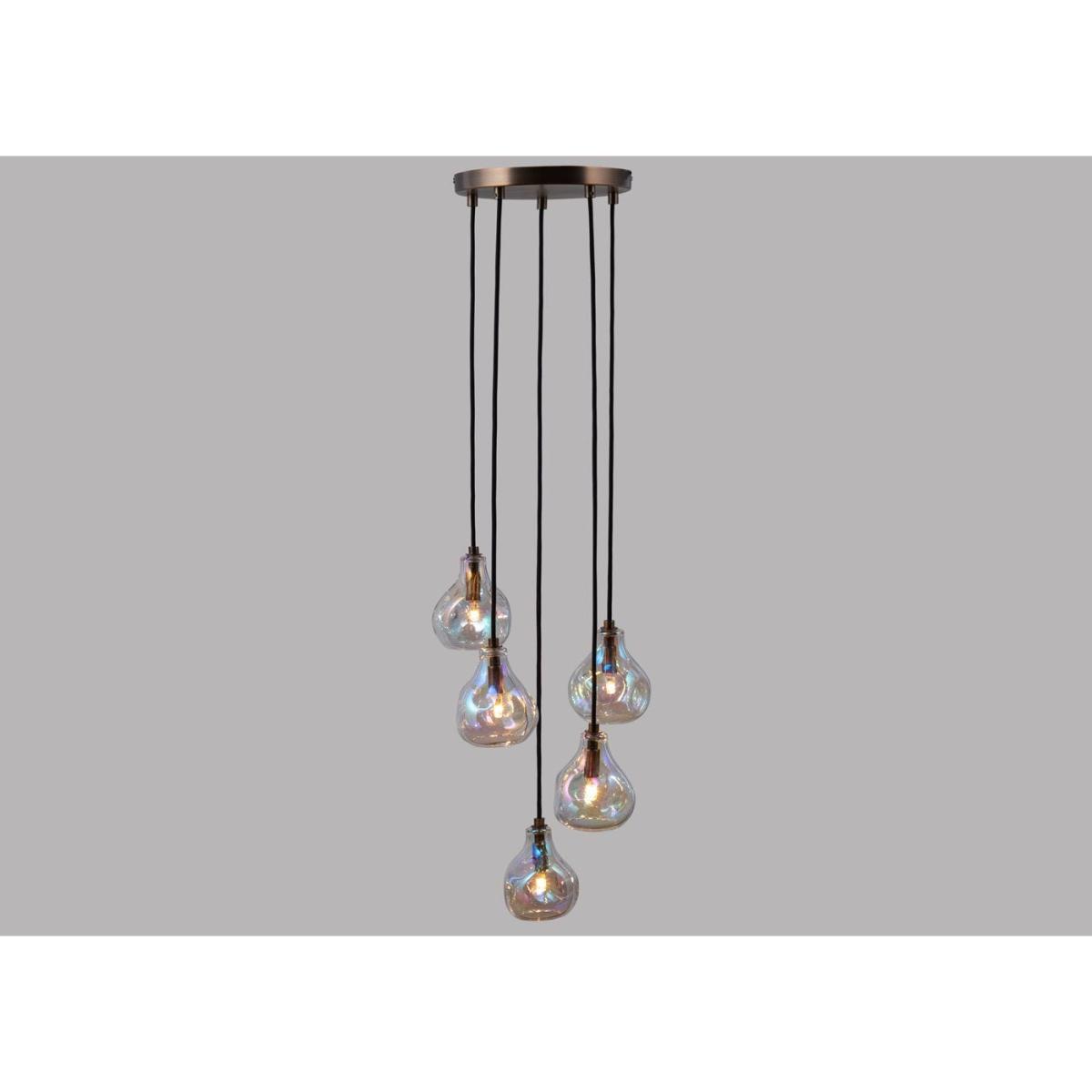 Heal's Bolha Chandelier 5 Pendant Light Petrol - Heal's UK Lighting – image 4