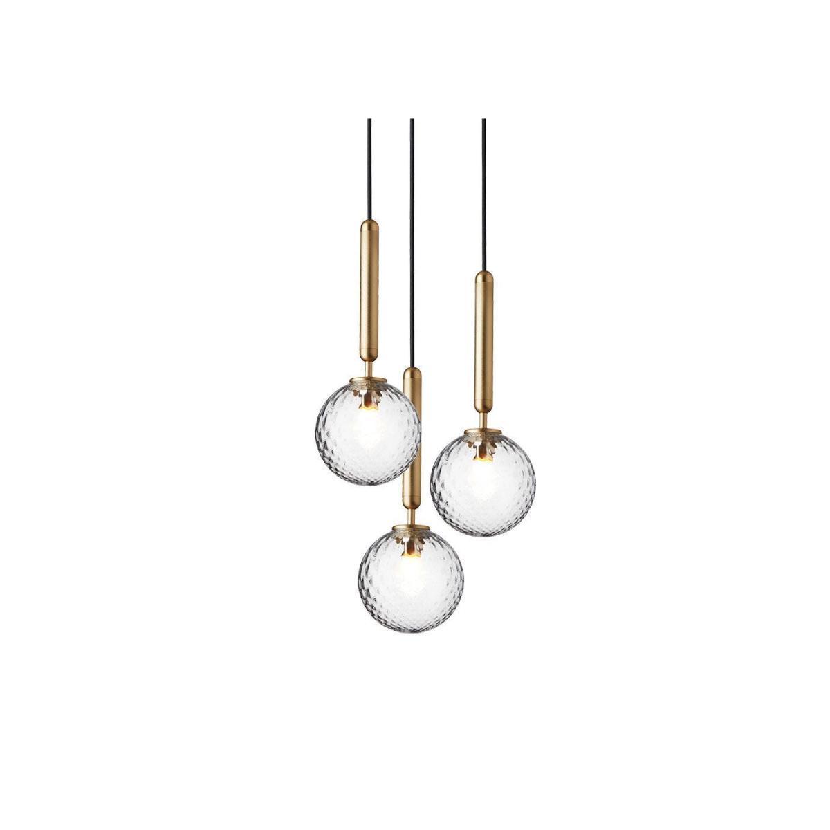 Nuura Miira 3 Pendant Light Brass Opal White Shade - Heal's UK Lighting – image 2