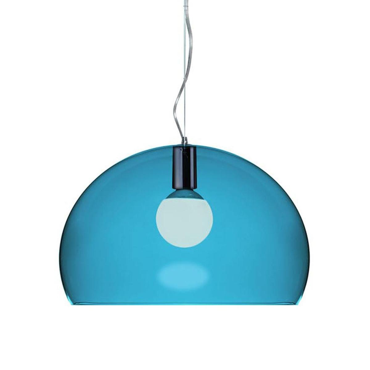 Kartell FLY Light Blue Transparent Pendant - Heal's UK Lighting – image 6