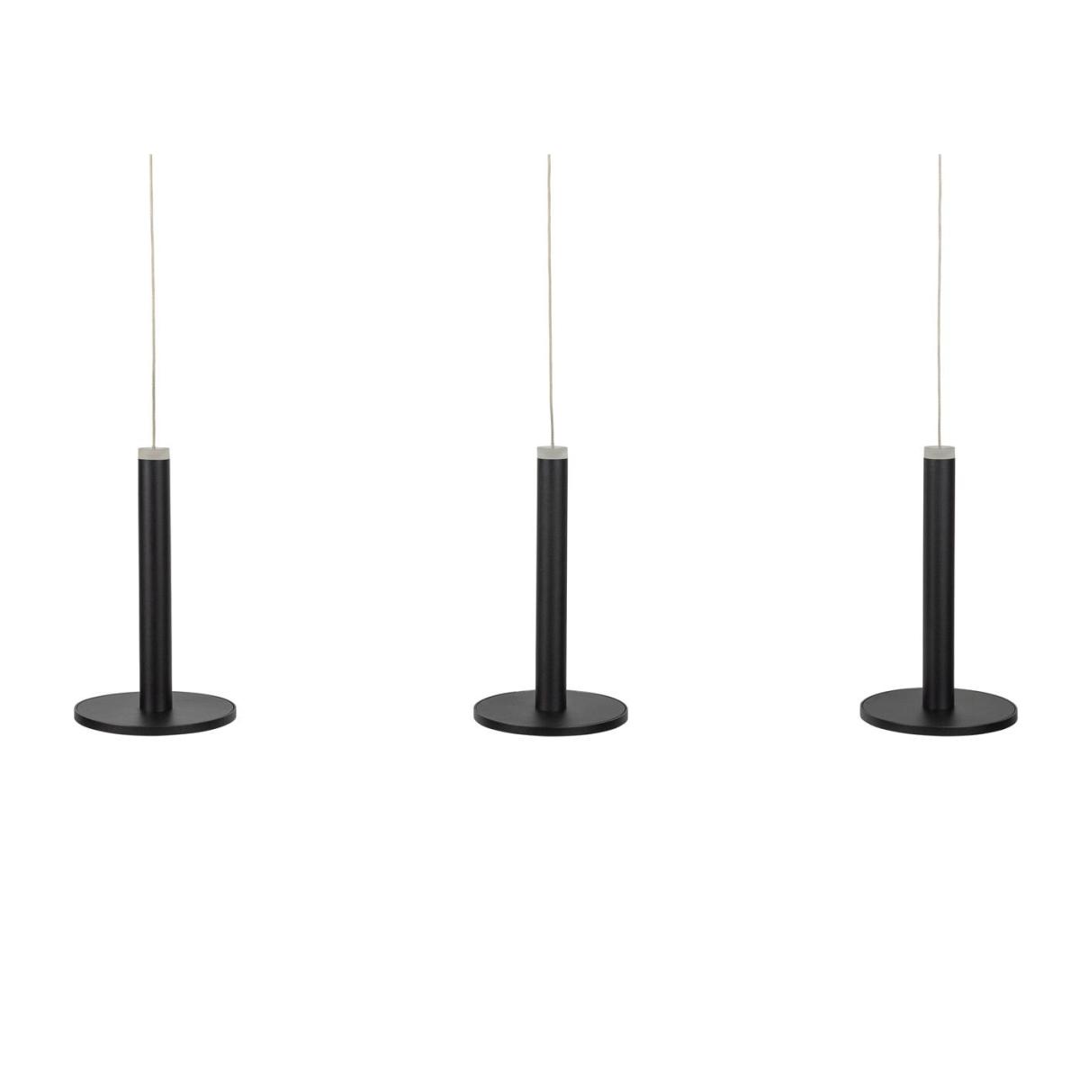 Heal's Disc 3 Long LED Pendant Matt Black - Heal's UK Lighting – image 2