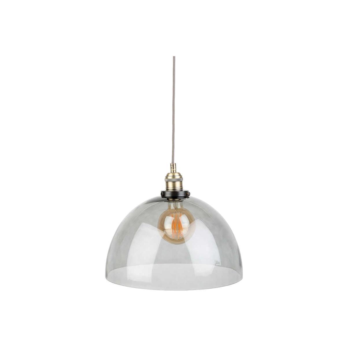 Heal's Olson Dome Glass Pendant Smoke Large - Heal's UK Lighting – image 1