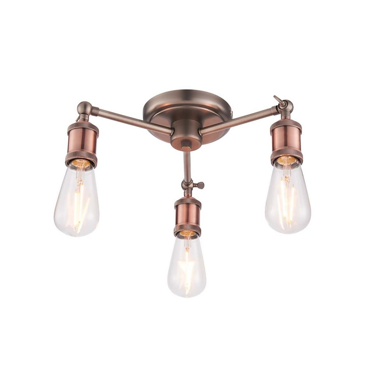 Henrik 3 Light Semi Flush Ceiling Light - Pewter – image 2