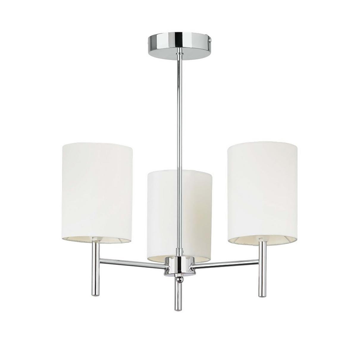 Kari 3 Light Semi Flush Ceiling Light - Chrome – image 2