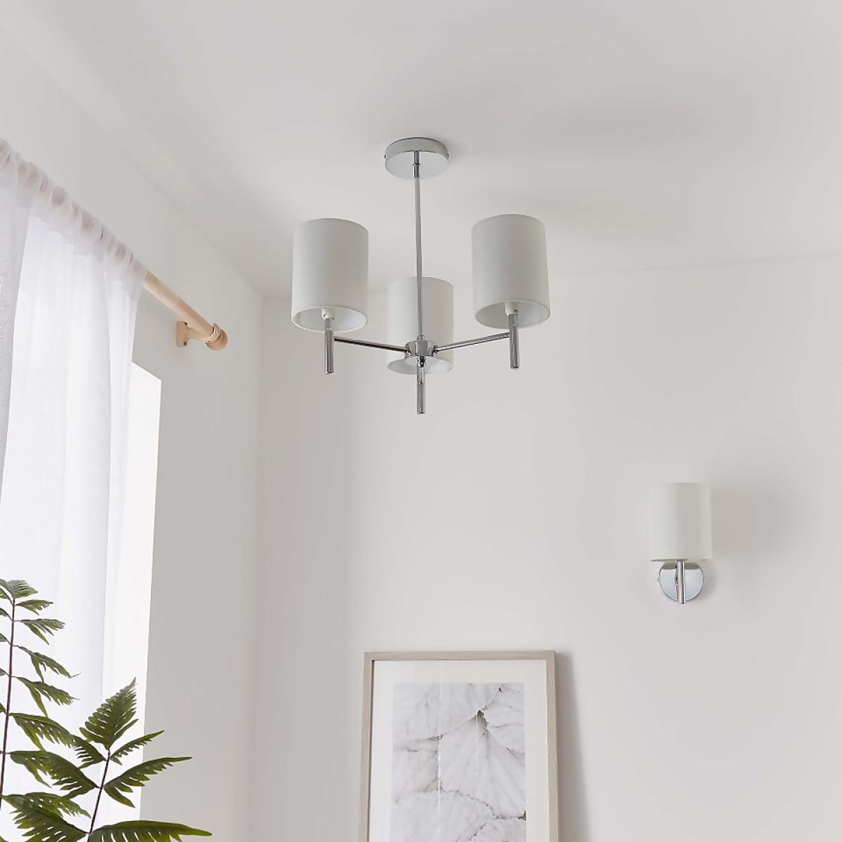 Kari 3 Light Semi Flush Ceiling Light - Chrome – image 4