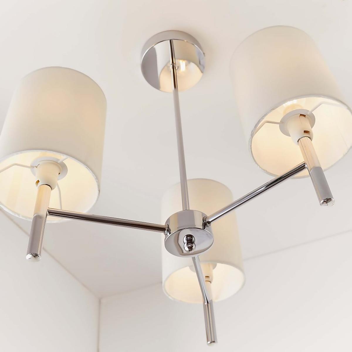 Kari 3 Light Semi Flush Ceiling Light - Chrome – image 5