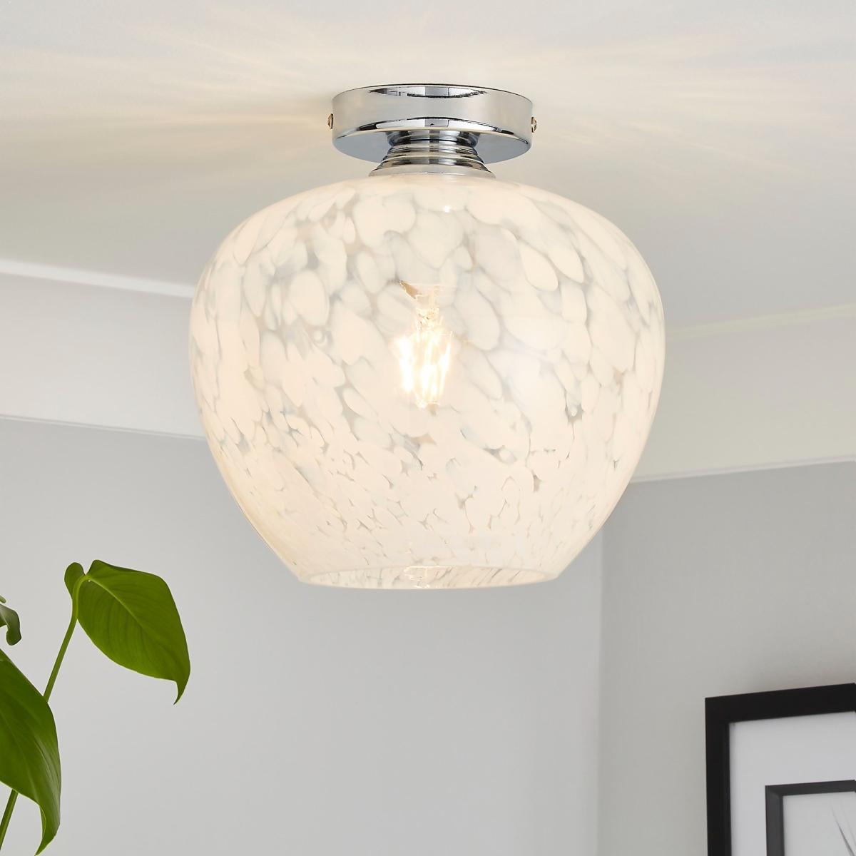 Fletcher Glass Flush Ceiling Light – image 1