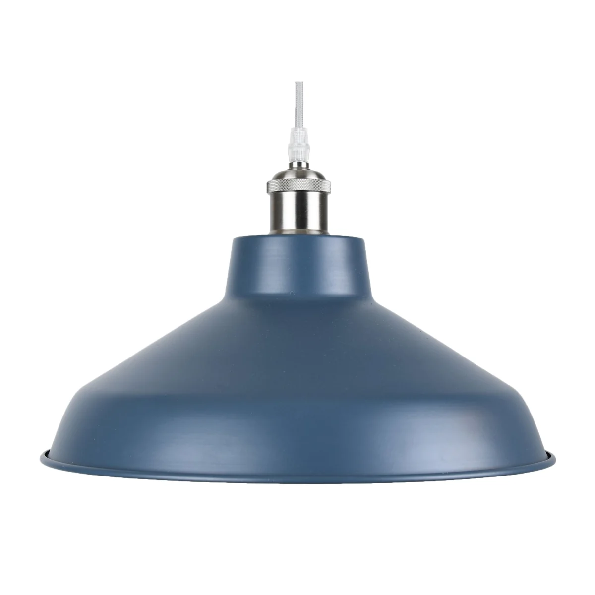 Retro Metal Easy Fit Pendant Light Shade - Navy Blue