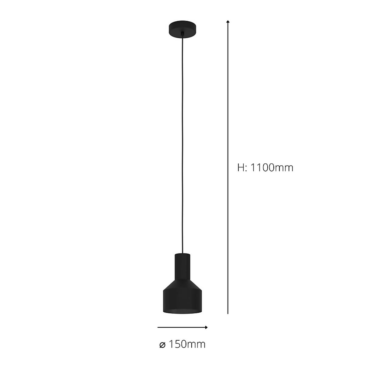 Eglo Casibare Pendant Ceiling Light - Black – image 4