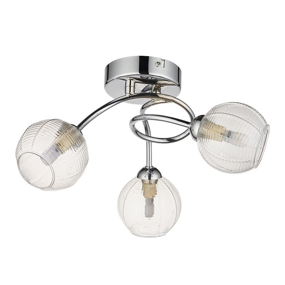 Tatton 3 Light Semi Flush Ceiling Light - Chrome – image 4