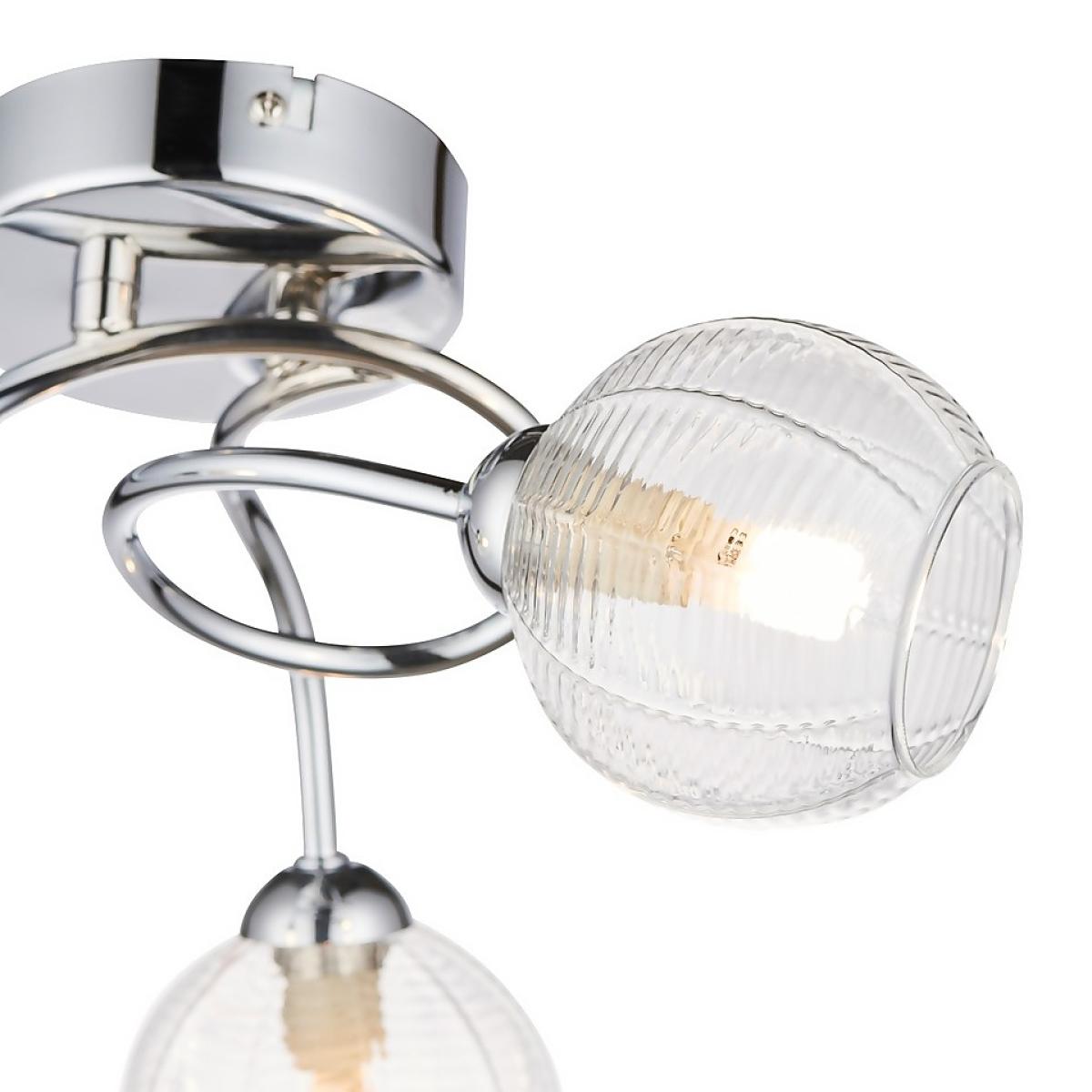 Tatton 3 Light Semi Flush Ceiling Light - Chrome – image 5