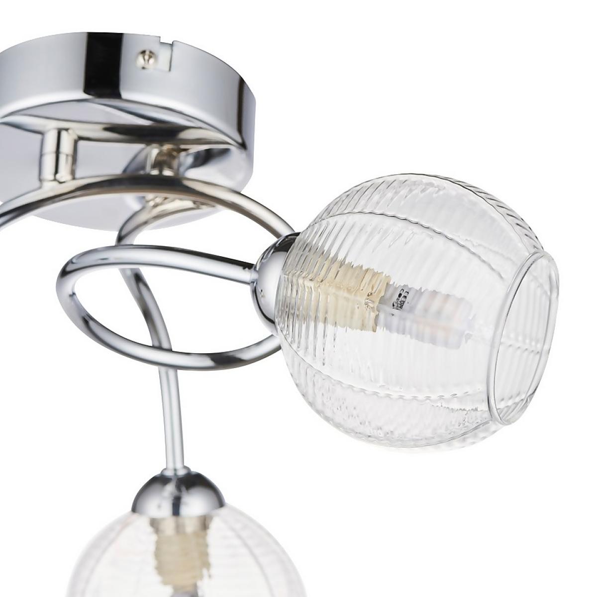 Tatton 3 Light Semi Flush Ceiling Light - Chrome – image 6