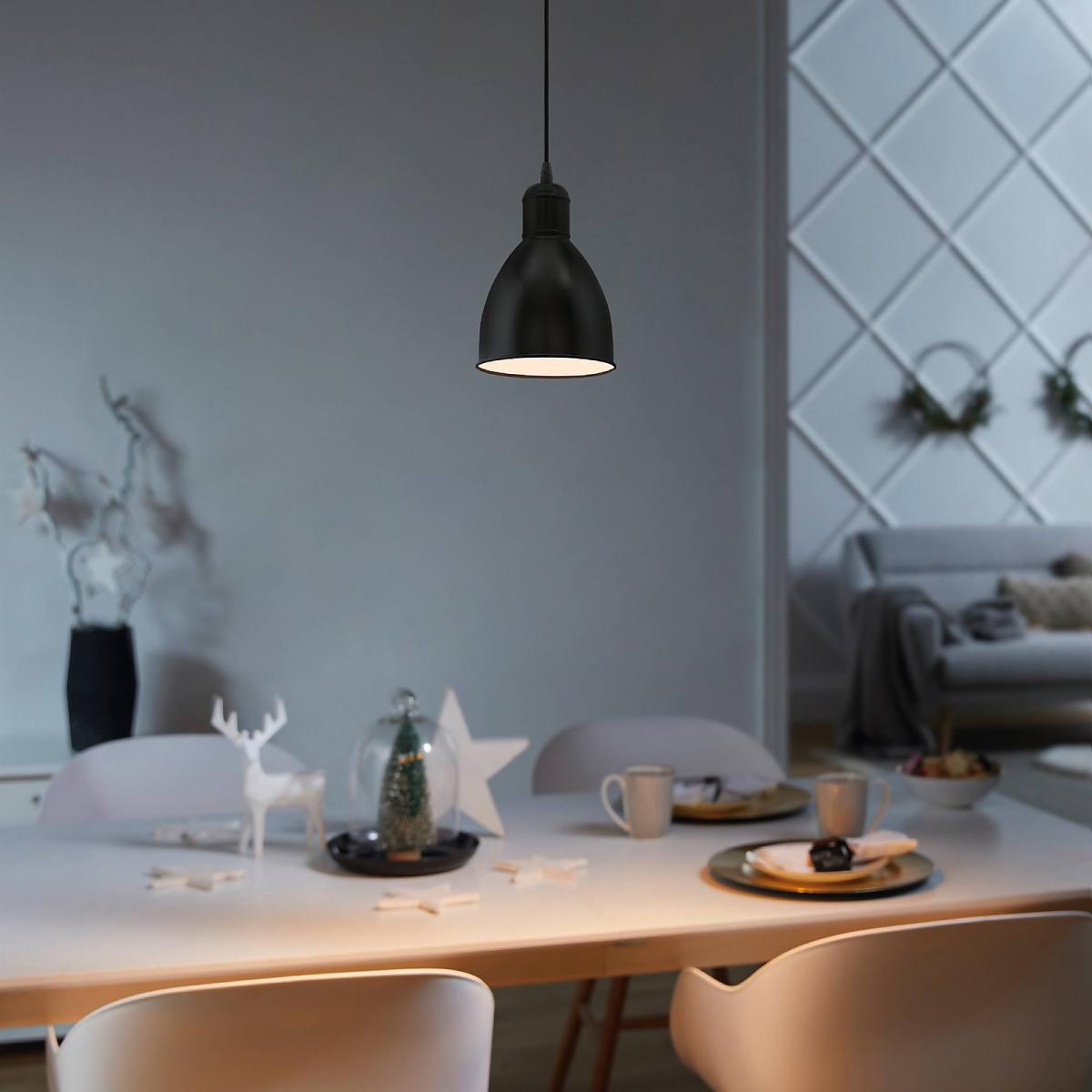 Eglo Priddy Pendant Ceiling Light - Black – image 1