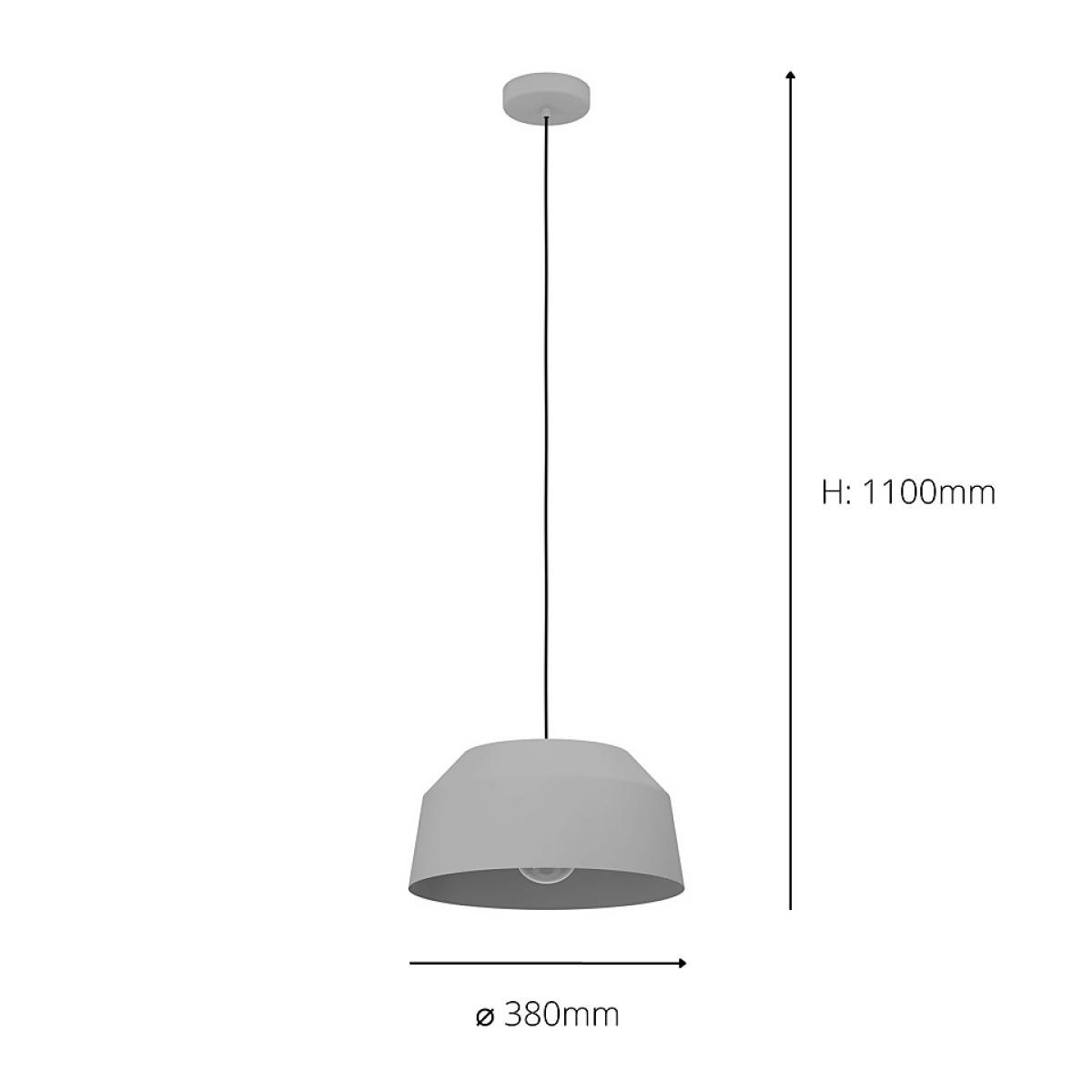 Eglo Contrisa Pendant Ceiling Light - Light Grey – image 5