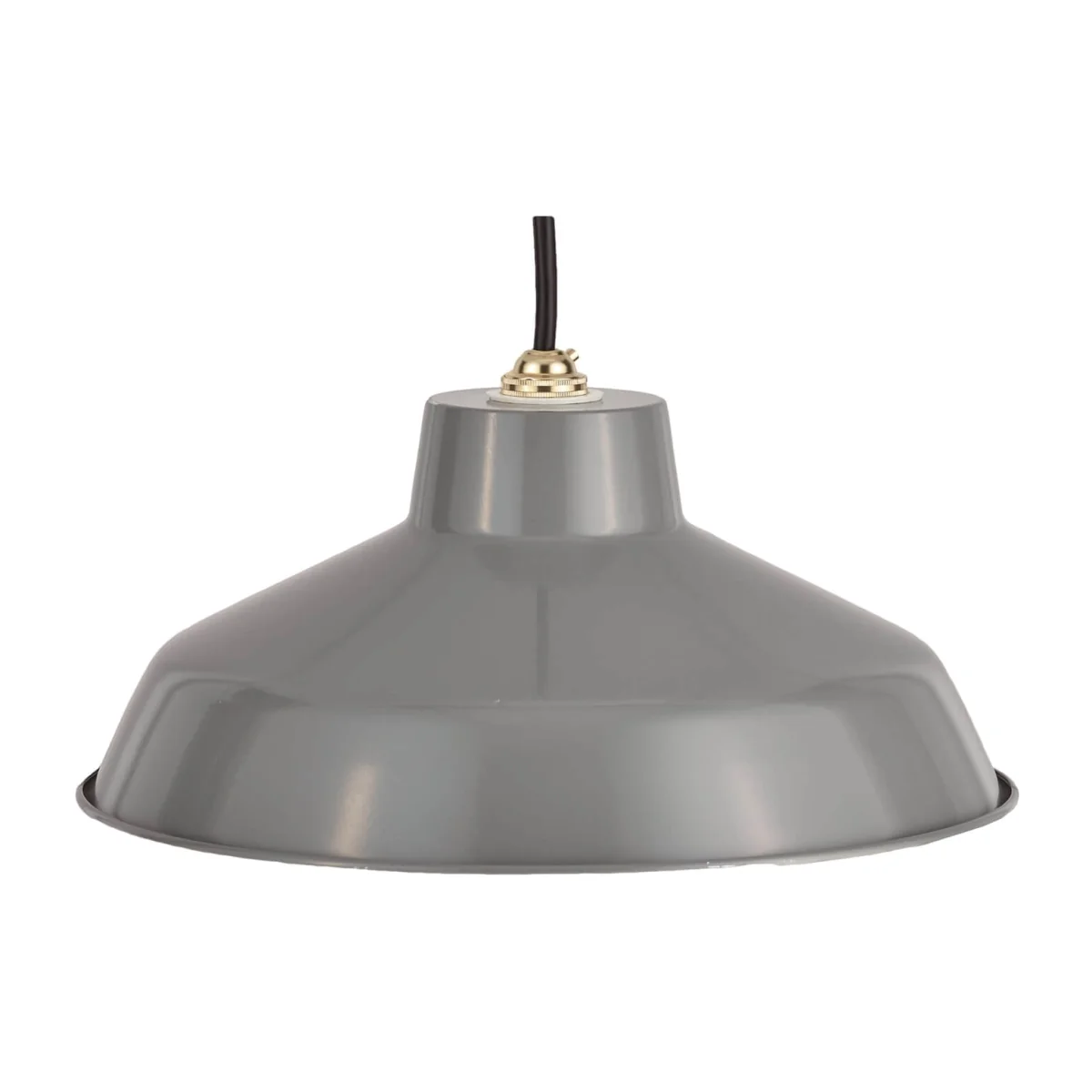 Retro Metal Easy Fit Pendant Light Shade - Grey