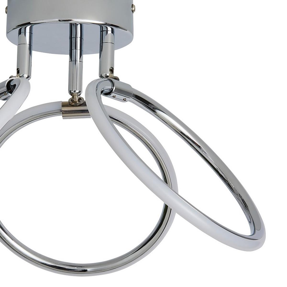 Hudson 3 Ring LED Semi Flush Ceiling Light - Chrome – image 4