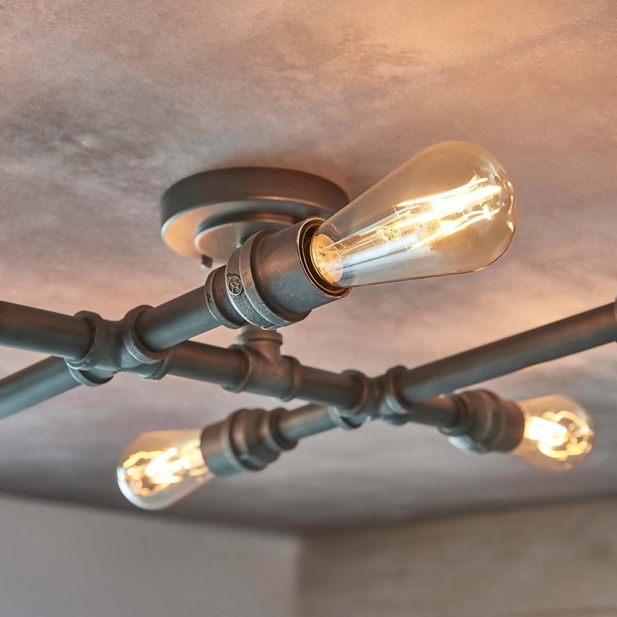 Gabe 6 Light Semi Flush Ceiling Light - Pewter – image 5