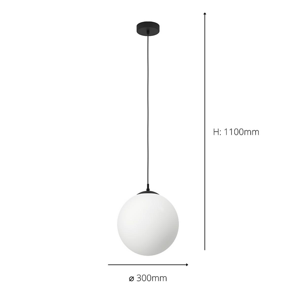 Eglo Rondo Pendant Ceiling Light - Black & Opal – image 4