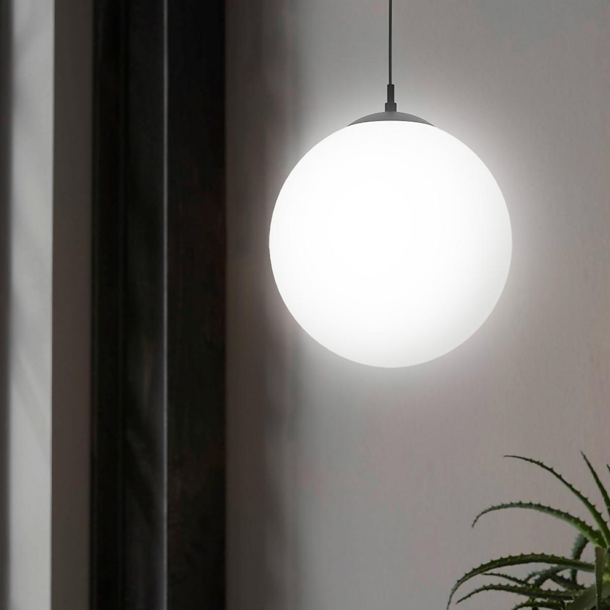Eglo Rondo Pendant Ceiling Light - Black & Opal – image 1