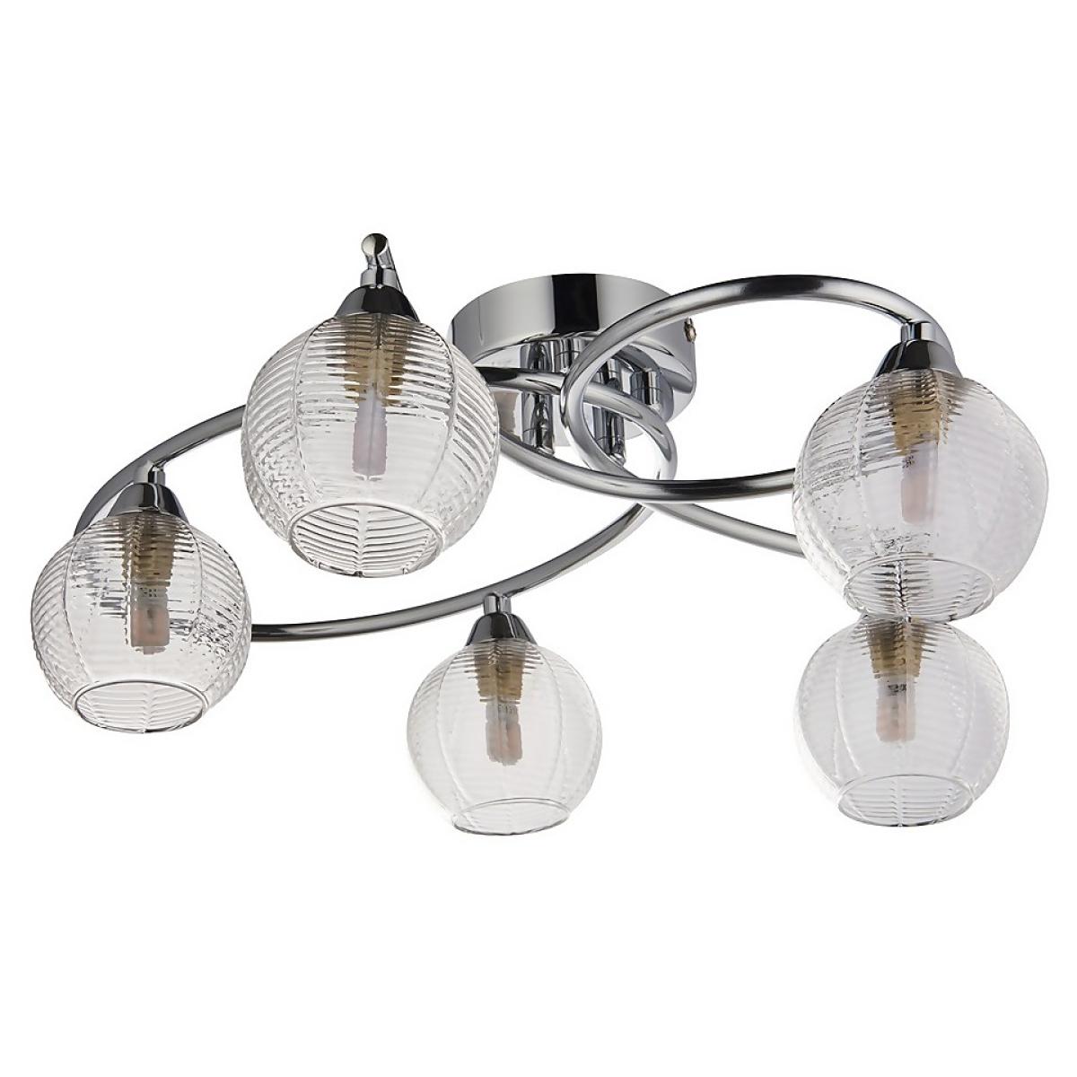Tatton 5 Light Semi Flush Ceiling Light - Chrome – image 4