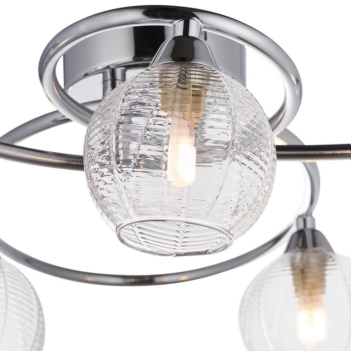 Tatton 5 Light Semi Flush Ceiling Light - Chrome – image 5