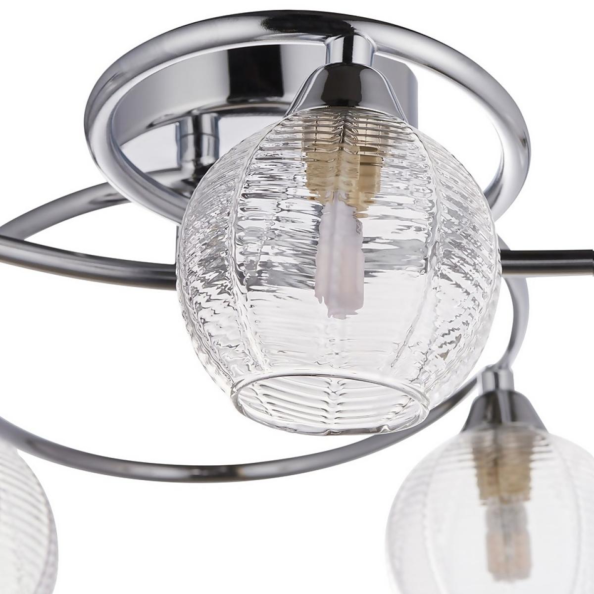 Tatton 5 Light Semi Flush Ceiling Light - Chrome – image 6